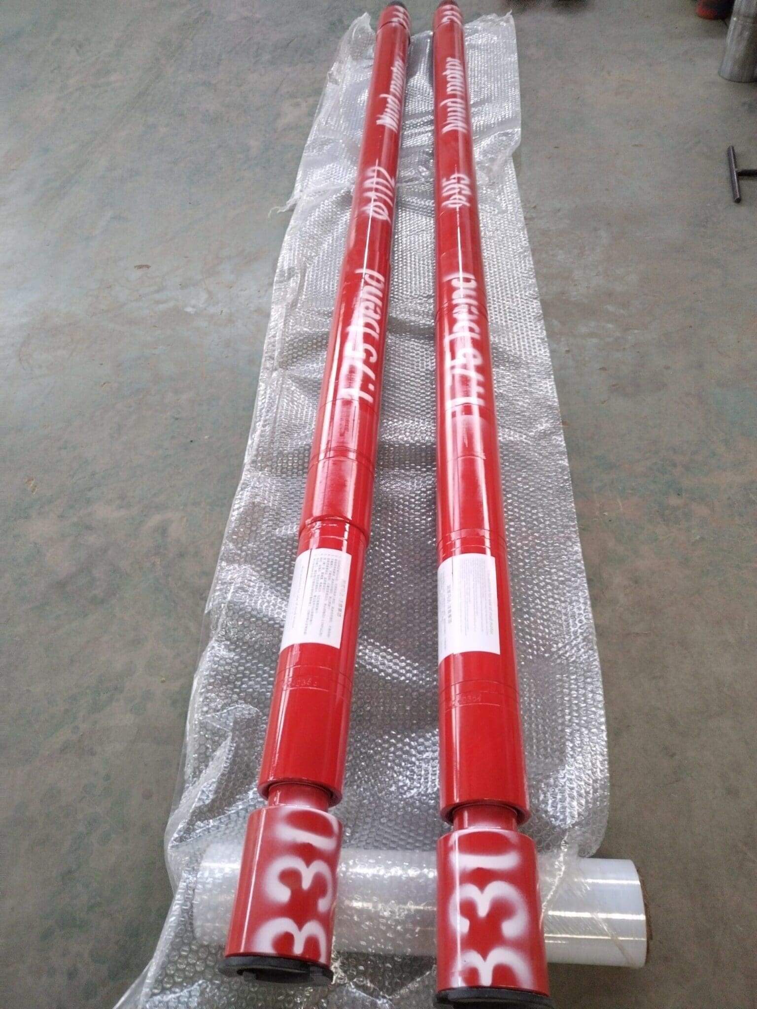 Mud Motor Test Bench: How It Works and How to Run a Test 5 Two bench-tested HDD mud motors with 1.75 degree bend housings packed for shipment at the Galip factory