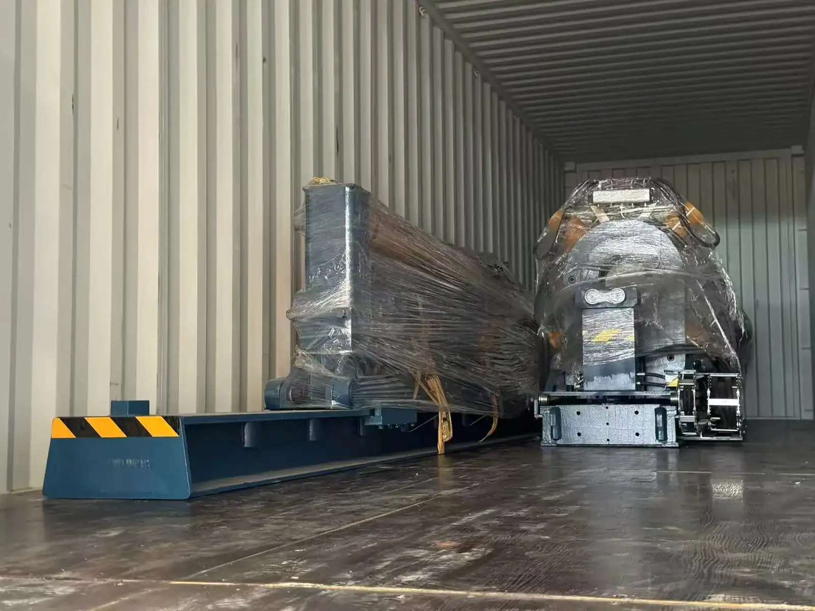 Singapore project bucking unit secured inside a shipping container