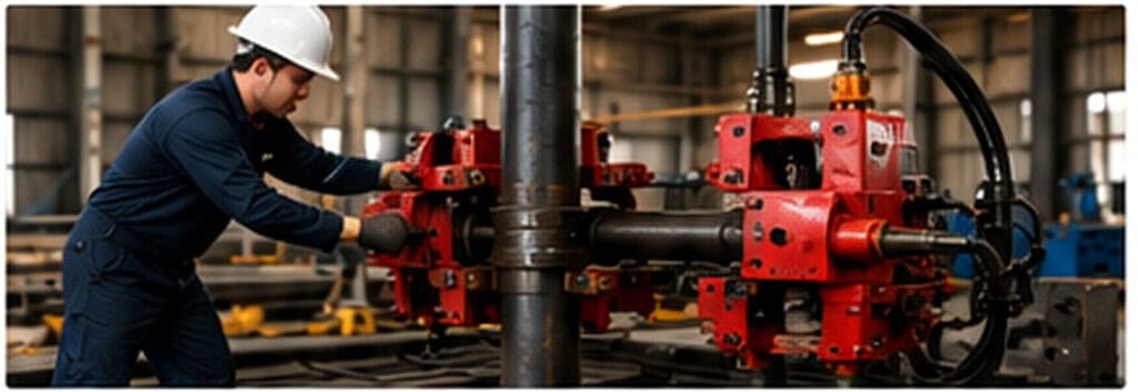 Iron Roughneck vs Bucking Unit: 7 Essential Differences 2 Iron roughneck rig-floor connection equipment for drill pipe make-up and break-out