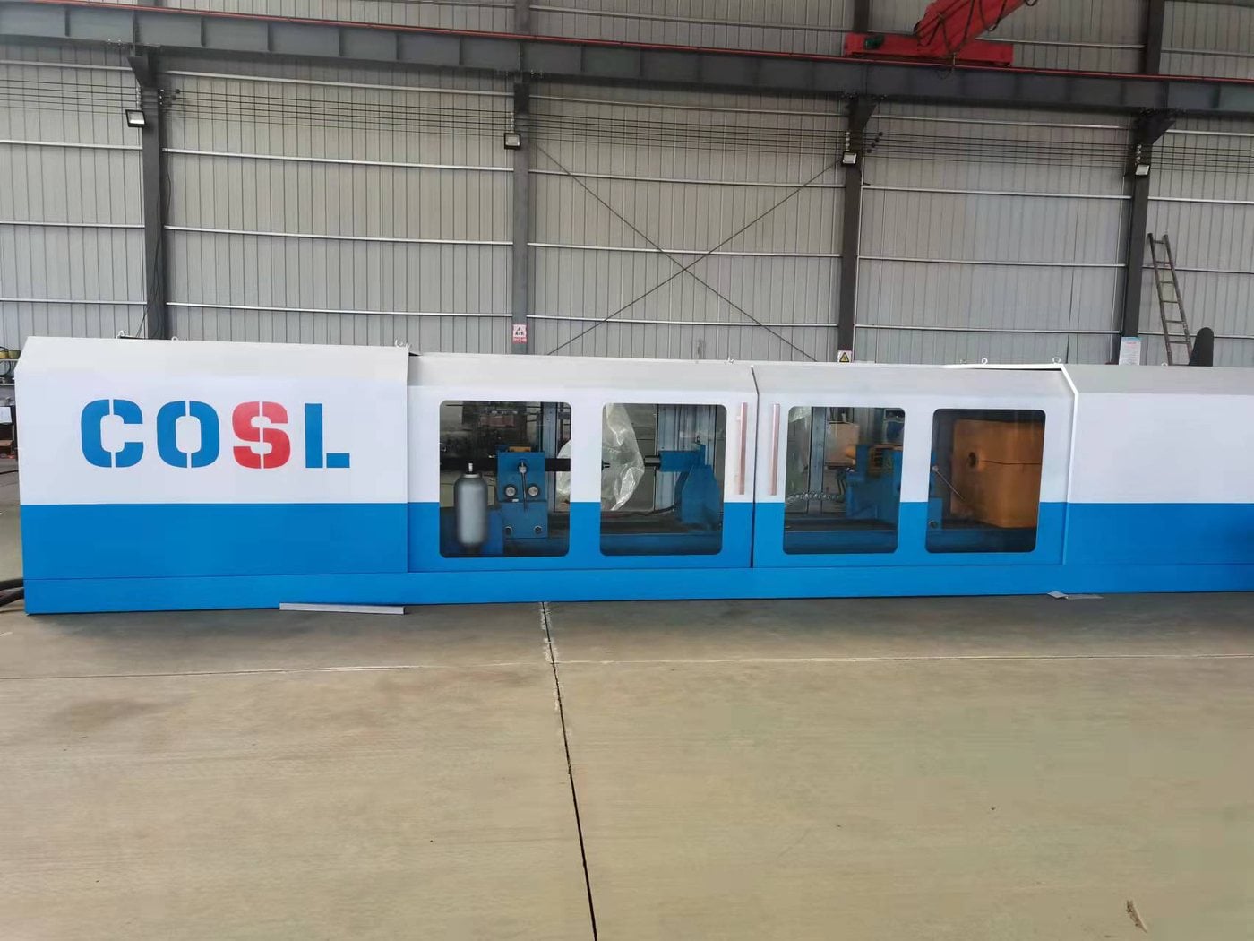 Fully enclosed mud motor testing bench built by Galip Equipment for COSL, 2019